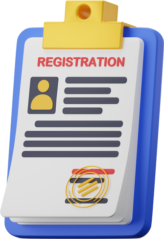 Membership Registration  3D Illustrations